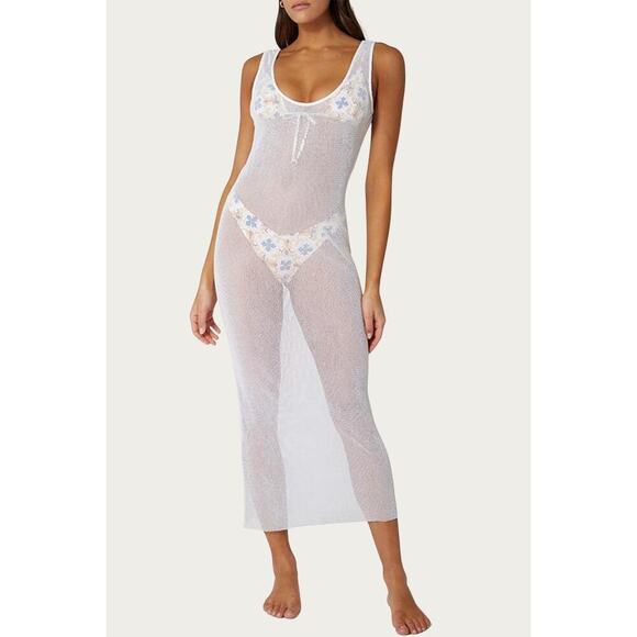 WeWoreWhat Other - WeWoreWhat Fishnet Maxi Dress White Size S